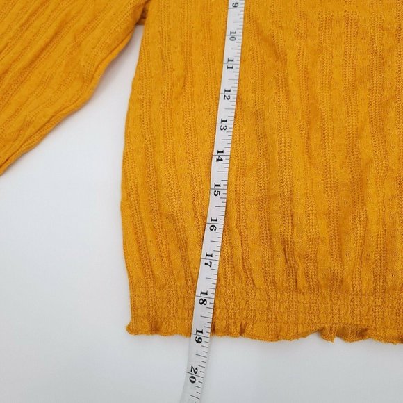 Abound Women's Large Pointelle Knit Crop Sweater - Picture 8 of 10